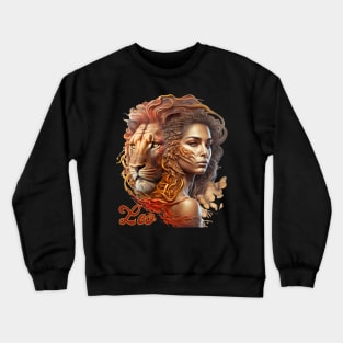 Leo Zodiac Sign Woman Crewneck Sweatshirt